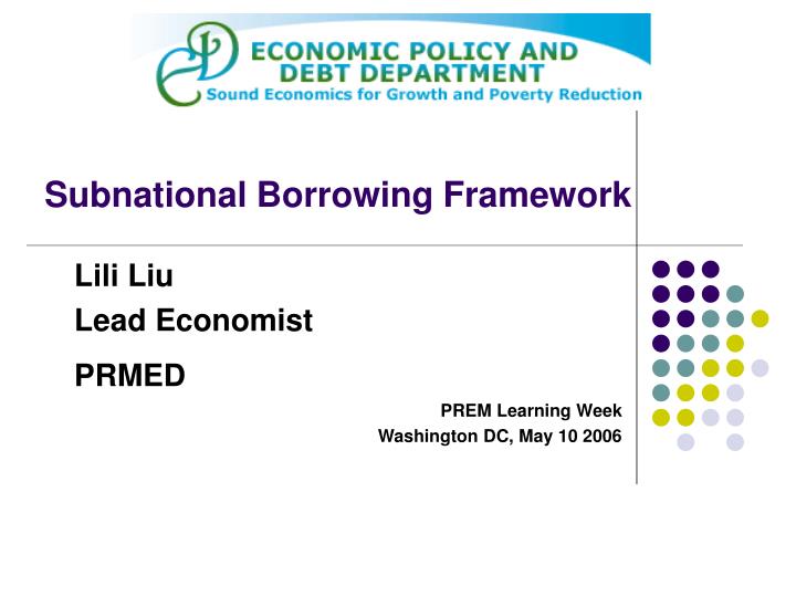 subnational borrowing framework