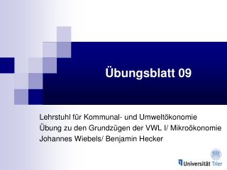 Übungsblatt 09