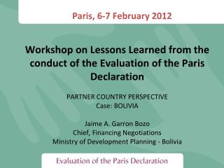 Paris, 6-7 February 2012