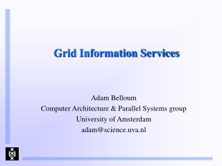 Grid Information Services