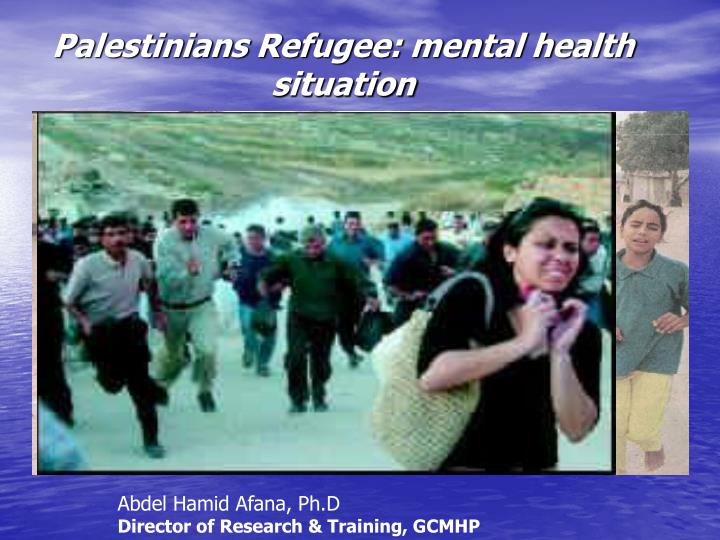 palestinians refugee mental health situation