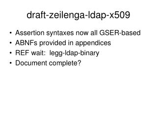 draft zeilenga ldap x509