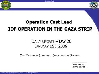 IDF OPERATION IN THE