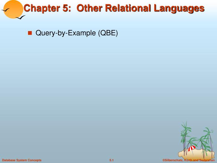 chapter 5 other relational languages