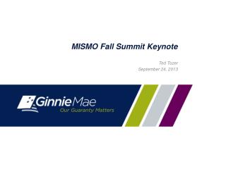 MISMO Fall Summit Keynote