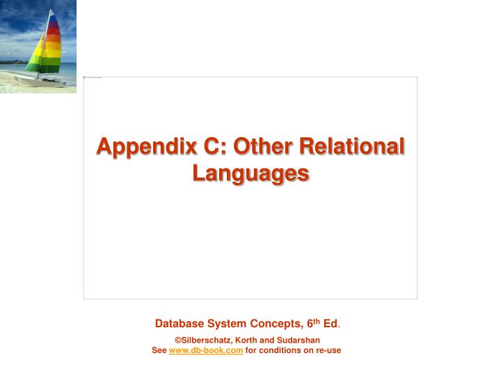 appendix c other relational languages