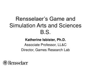 rensselaer s game and simulation arts and sciences b s