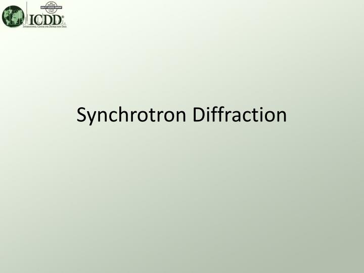 synchrotron diffraction