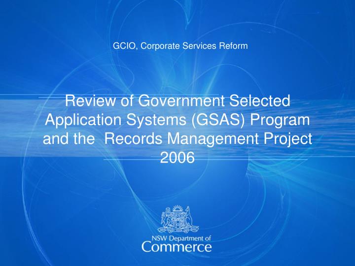 gcio corporate services reform