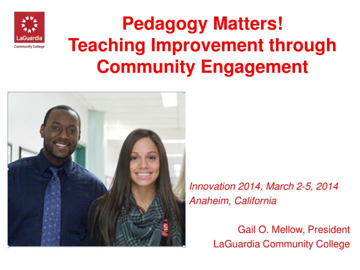 pedagogy matters teaching improvement through community engagement