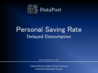 Personal Saving Rate Delayed Consumption