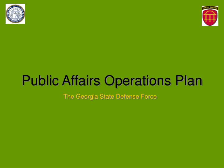 public affairs operations plan