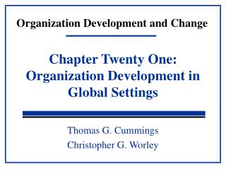 Organization Development and Change