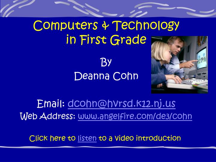 computers technology in first grade