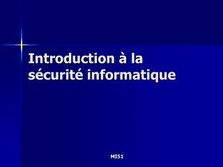 introduction la s curit informatique
