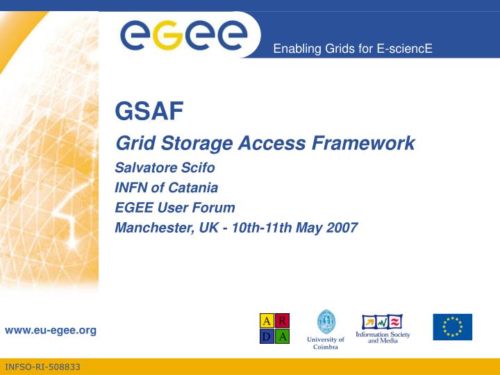 gsaf grid storage access framework