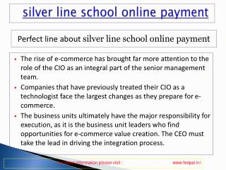 view about silver line school online payment
