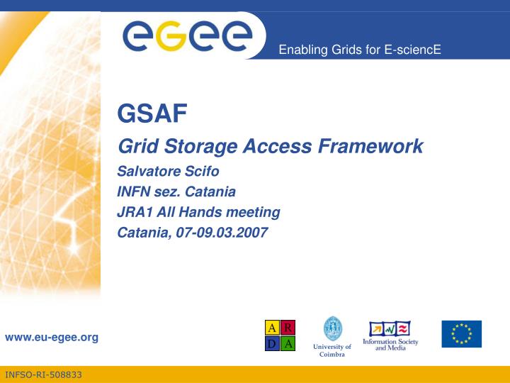 gsaf grid storage access framework