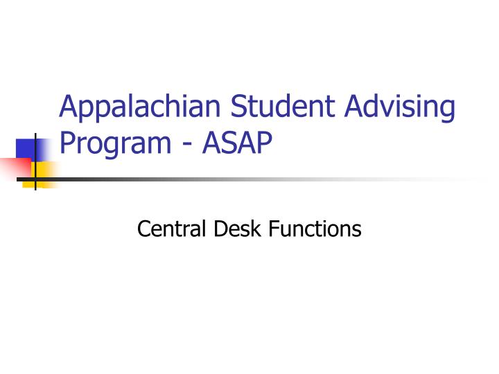 appalachian student advising program asap