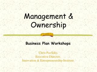 Management &amp; Ownership