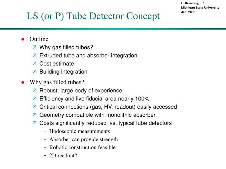 ls or p tube detector concept