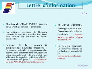 lettre d information