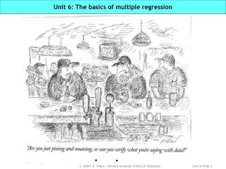 Unit 6: The basics of multiple regression