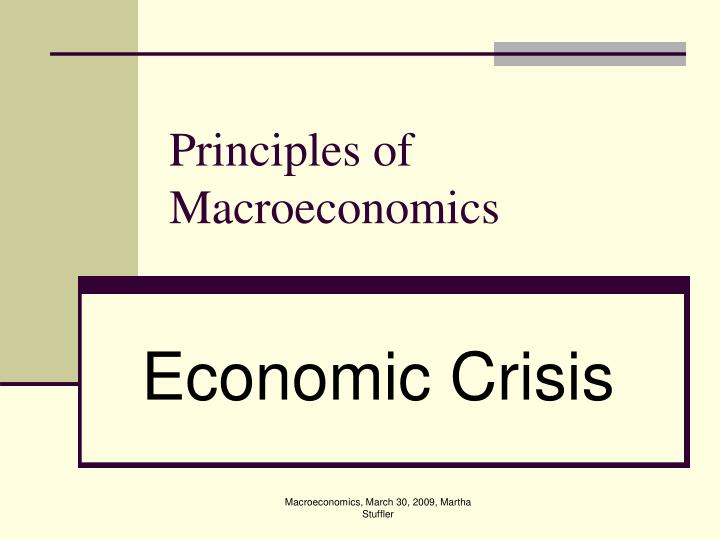 principles of macroeconomics