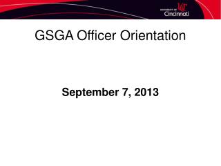GSGA Officer Orientation