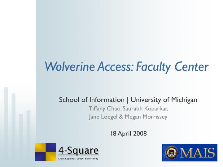 wolverine access faculty center