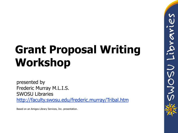 grant proposal writing workshop