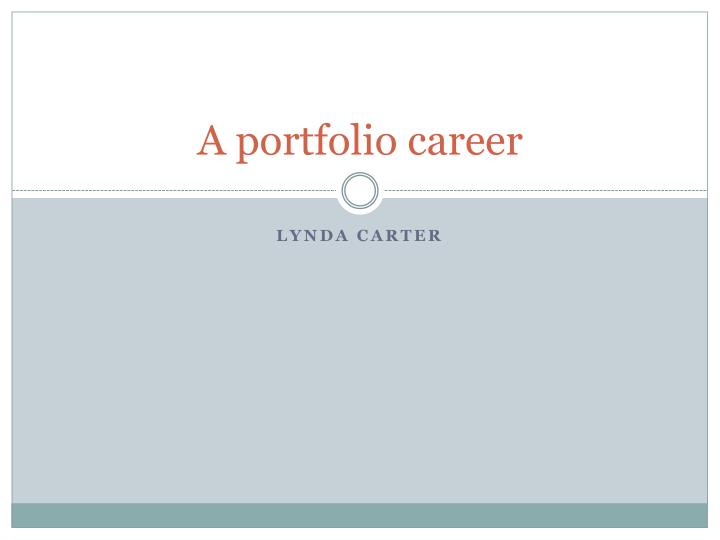 a portfolio career