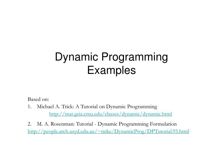 dynamic programming examples