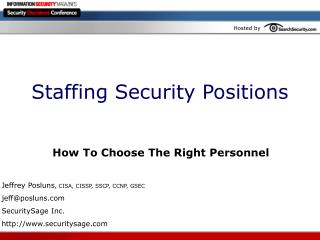 Staffing Security Positions