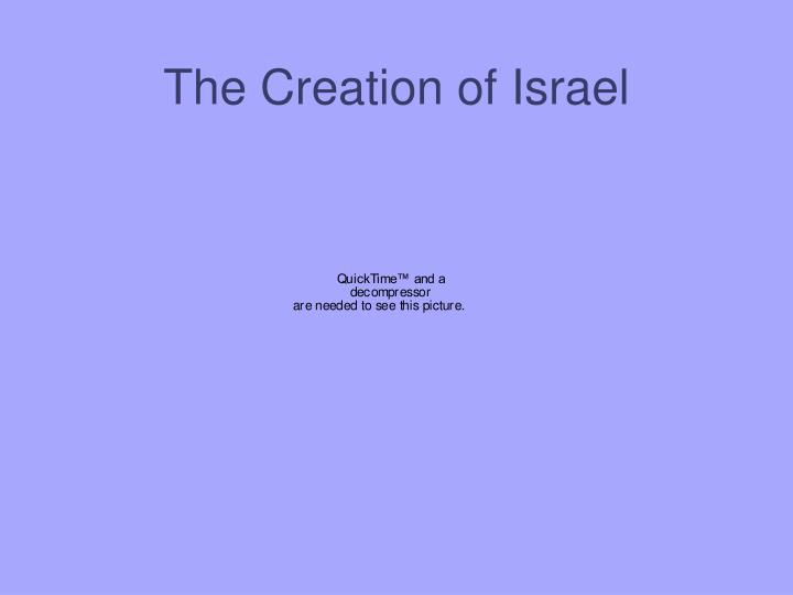 the creation of israel