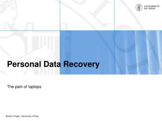 Personal Data Recovery