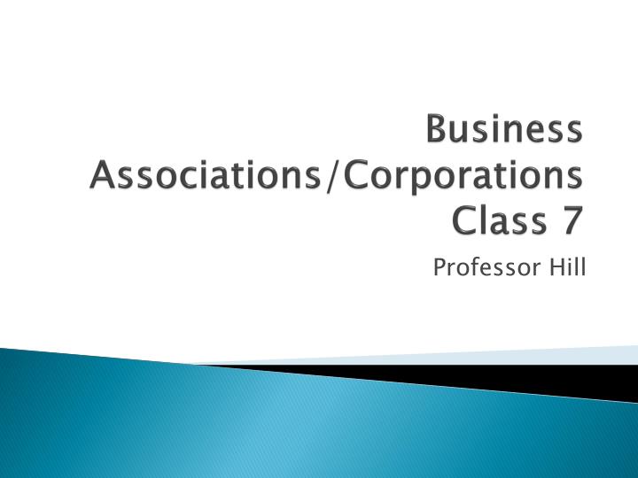 business associations corporations class 7