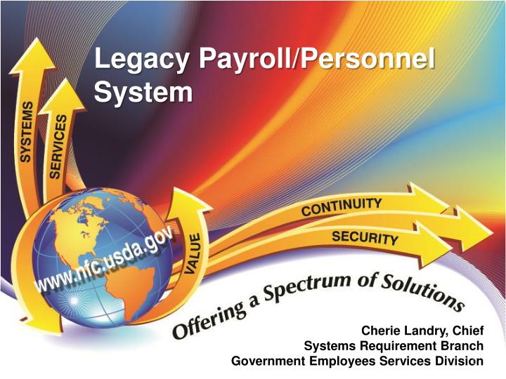 legacy payroll personnel system