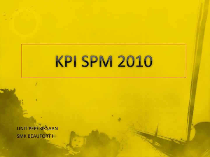 kpi spm 2010