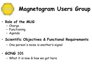 Magnetogram Users Group