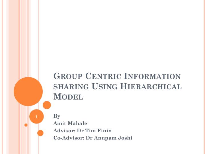 group centric information sharing using hierarchical model