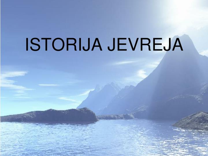 istorija jevreja