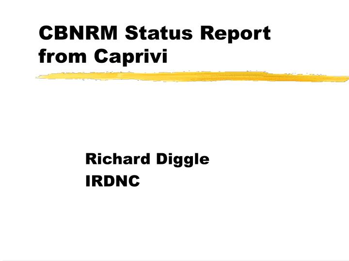 cbnrm status report from caprivi