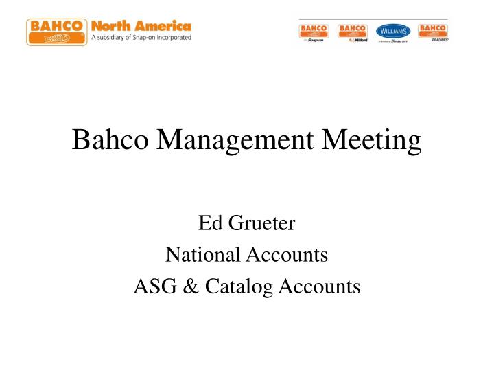 bahco management meeting