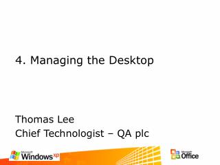 4. Managing the Desktop