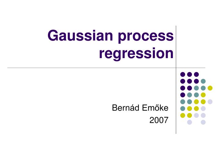 gaussian process regression