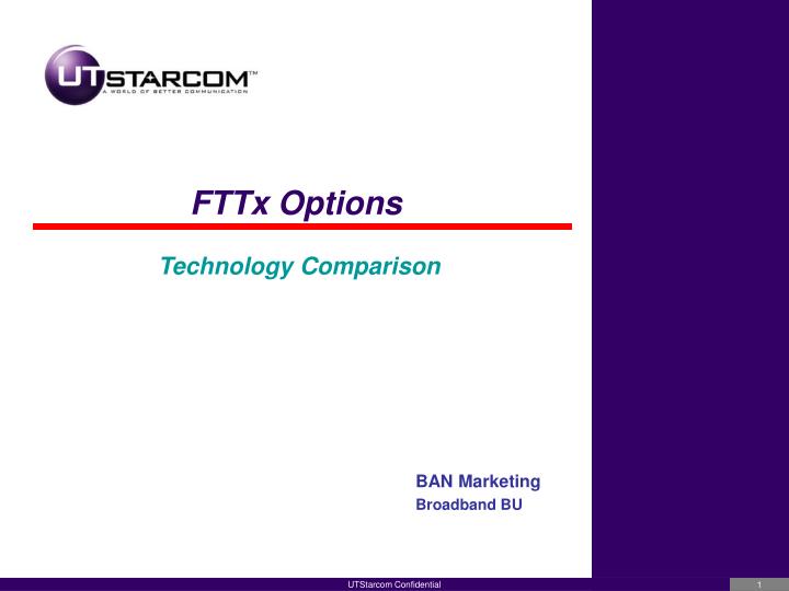 fttx options technology comparison