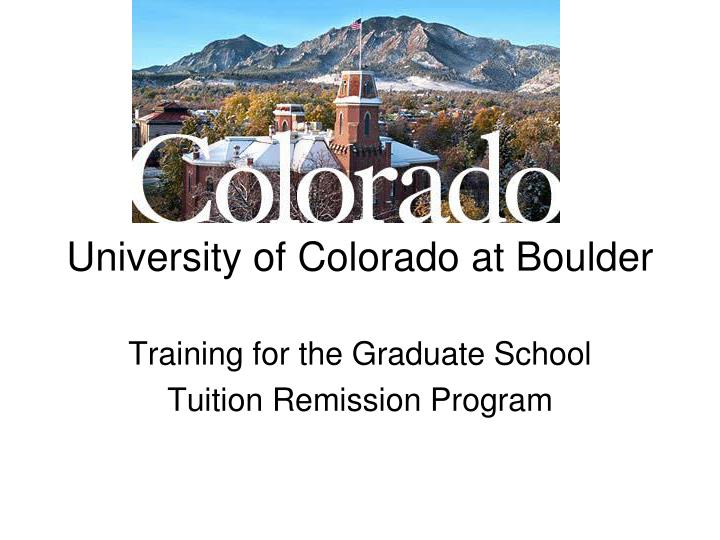 university of colorado at boulder