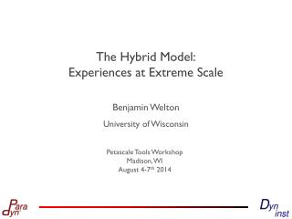 The Hybrid Model: Experiences at Extreme Scale