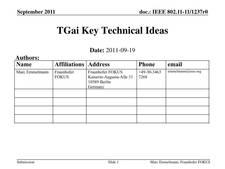 tgai key technical ideas